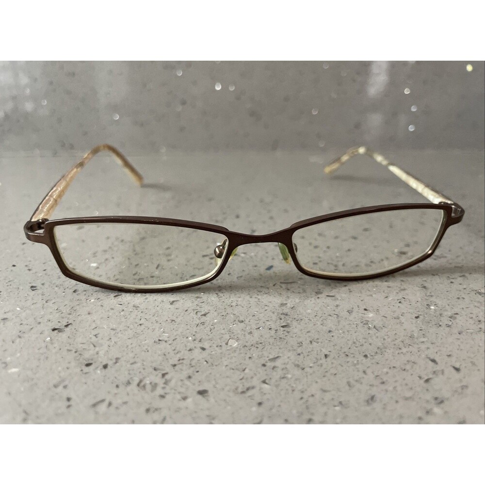 Jones New York Eyeglasses Frames ONLY 50-17-135 full Rim Metal bronze rectangle